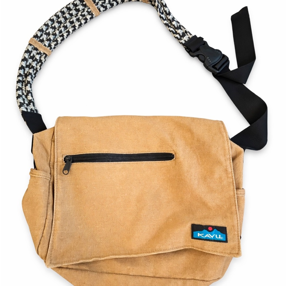 KAVU Tan Canvas Messenger Bag